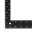 Drillpro Black Steel Double-sided Metric Inch Angle Ruler 90 Degree Angle Corner Ruler