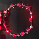 LED Flower Wreath Party Holiday Light Garland Headband Wedding Photography Gift