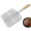 Portable Folding Stainless Steel BBQ Grill Basket Outdoor Camping BBQ Hamburg Vegetables Fishs Cooking Net