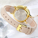 CURREN 9046 Crystal Leather Band Women Wrist Watch Elegant Design Quartz Watch