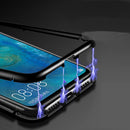 Bakeey 360 Magnetic Adsorption Flip Metal Tempered Glass Protective Case for Huawei Mate 20