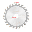 Drillpro 5pcs 85mm Saw Blade 24 Teeth 15mm Bore Circular Cutting Disc Woodworking Tool