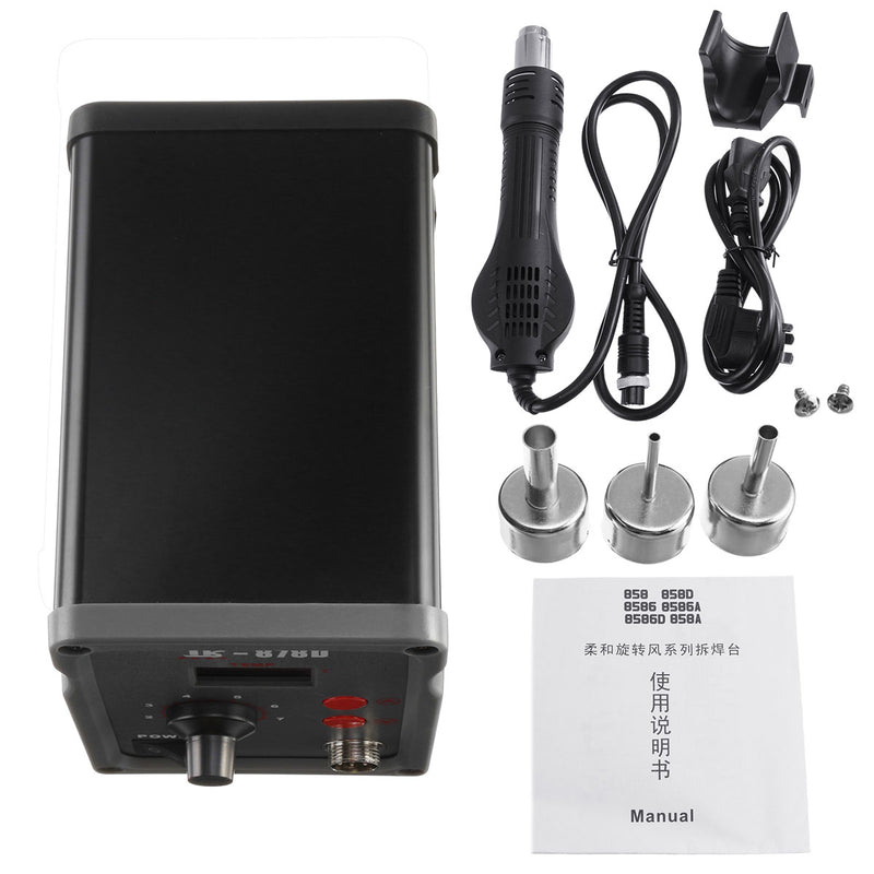 3 in 1 High Power 700W Digital Hot Air Soldering Station with Power Supply Brushless Fan Welding Tool 878D 220V