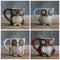 Creative Colorful Ceramic Crafts Owl Shaped Cup Drinking Water Cup Ceramic Cup