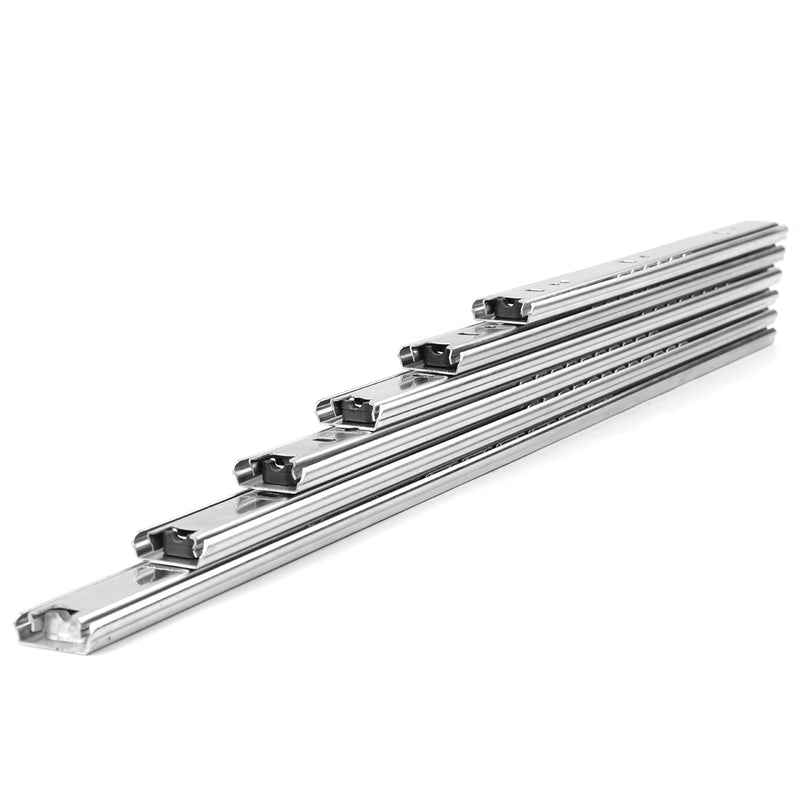 2Pcs 27mm Ball Bearing Drawer Runners Slides Side Full Extension Slide Drawer Slides