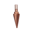 Drillpro 6Pcs HSS Bronze Coated Step Drill Bit With Center Punch Drill Set Hole Cutter Drilling Tool