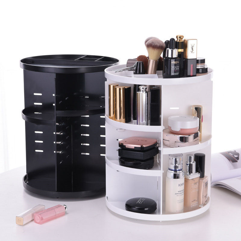360 Rotating Makeup Organizer Box Brush Holder Jewelry Organizer Case Desktop Cosmetic Storage Box