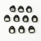 10pcs Flashlight Part Round Push Button Switch For DIY Black