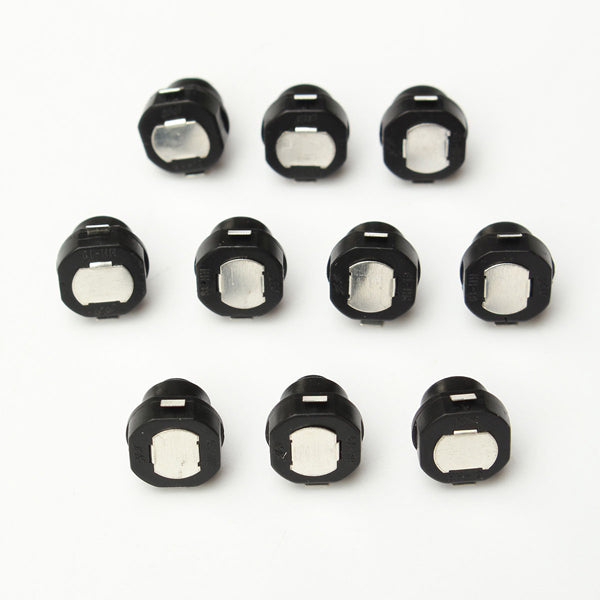 10pcs Flashlight Part Round Push Button Switch For DIY Black