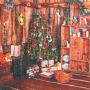 7x5FT Red Christmas Tree Living Room Photography Backdrop Studio Prop Background