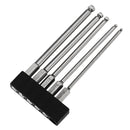 Broppe 5pcs 2.5/3/4/5/6mm 100mm Magnetic Ball Screwdriver Bits 1/4 Inch Hex Shank