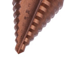 Drillpro 6Pcs HSS Bronze Coated Step Drill Bit With Center Punch Drill Set Hole Cutter Drilling Tool