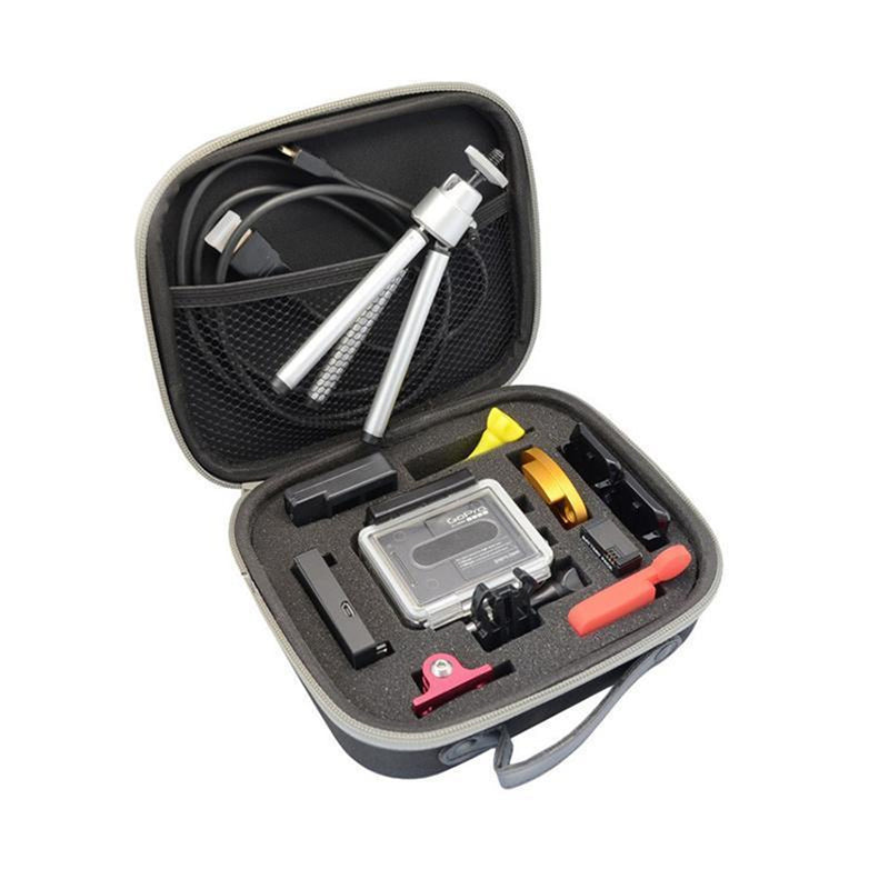Black Waterproof Portable Compact Collection Box Storage Travel Carry Bag Case For Gopro Hero 5 4 3+