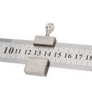 Drillpro 26mm Width 20/30cm Length Straight Ruler With Locking Stop Metric/Inch Woodworking Line Locator
