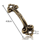 20pcs 4.8x1.5cm Cabinet Handles Knobs Bronze Charm Connectors With Screws