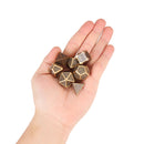7pcs Set Embossed Heavy Metal Polyhedral Dices DND RPG MTG Role Playing Board Game Dices Set Zinc Alloy