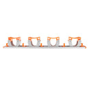 Multifunctional Mop Holder 4 Position Mop and Broom Holder with 5 Hooks Tools Kit