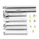 Drillpro Upgrade 21pcs 12mm Turning Tool Holder Lathe Boring Bar+Carbide Insert+Wrench Set
