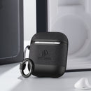 DUX DUCIS Luxury PU Leather Shockproof Earphone Storage Case with Anti-lost Hook for Airpods 1 / AirPods 2