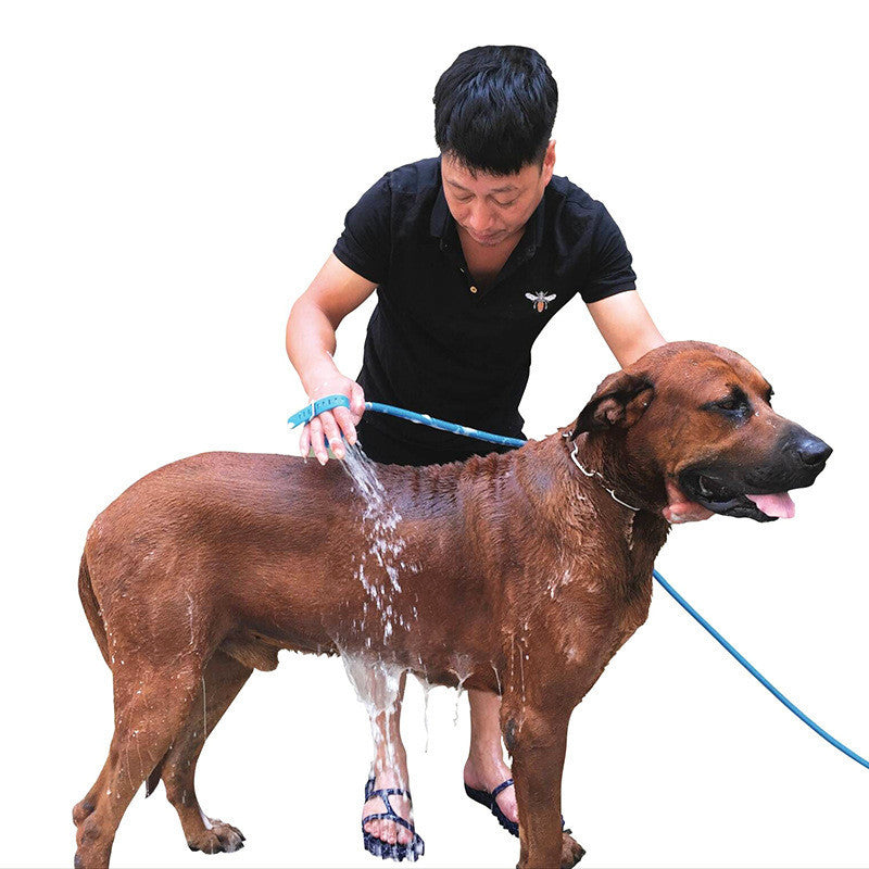 2.5m Blue Pet Bath Sprayer Two Removable Faucet Adapters