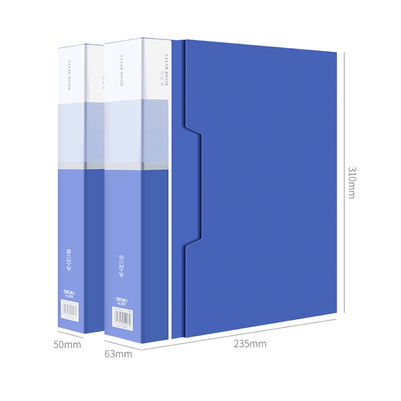 XIAOMI Ecosystem Deli 5060 Anti-static A4 File Folder 60 Pages Brochure Folder Insert Clip Document Folder Information booklet Desktop File Organizer Office School Supplies