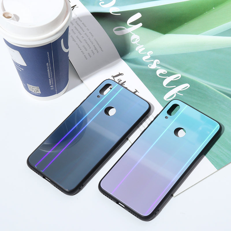 Bakeey Aurora Gradient Anti-scratch Tempered Glass Protective Case For Xiaomi Redmi Note 7 / Redmi Note 7 Pro