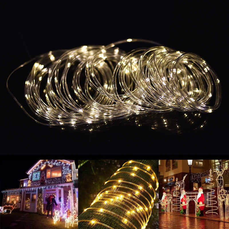 12M Battery Powered 120LED String Light 8 Modes Remote Control Fairy Lamp Party Christmas Home Decor