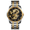 SKMEI 9193 Luxury Chinese Dragon Pattern Golden Waterproof Men Watch Quartz Watch