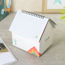 2019 Calendar Folding House Desktop Table Paper Note Storage Box Daily Organizer