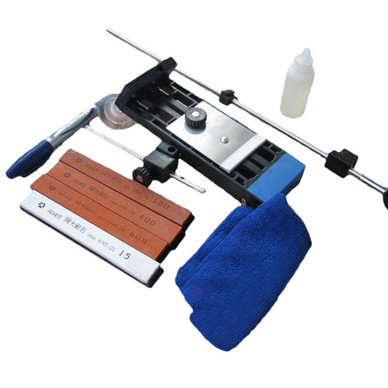 KCASA Iron Steel Sharpener Metal Fixed-angle Grinder Sharpener System with 4 Stones Sharpen Stone