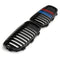 Pair M-Style Front Bumper Grille Shiny Gloss Black For BMW F20 F21 2011-2014