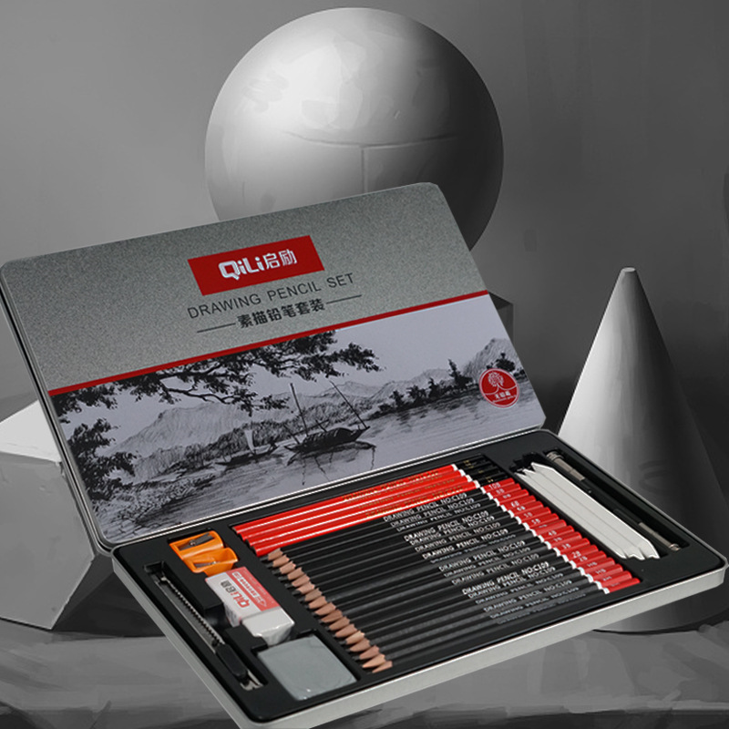 QiLi C112 Sketch Drawing Pencil Set Professional Painting Pencils School Art Supplies 3H 2H HB 2B 3B 4B 5B 6B 8B 10B