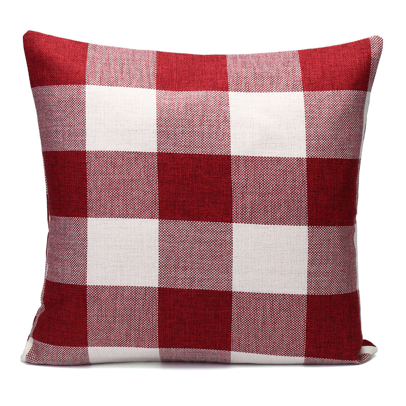 45x45cm Grid Square Pillow Case Cushion Cover Sofa Throw Home Bedroom Decor
