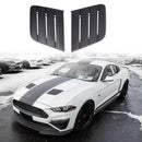 Black Hood Vent Heat Extractors Cover For 2018-2019 Ford Mustang 422083