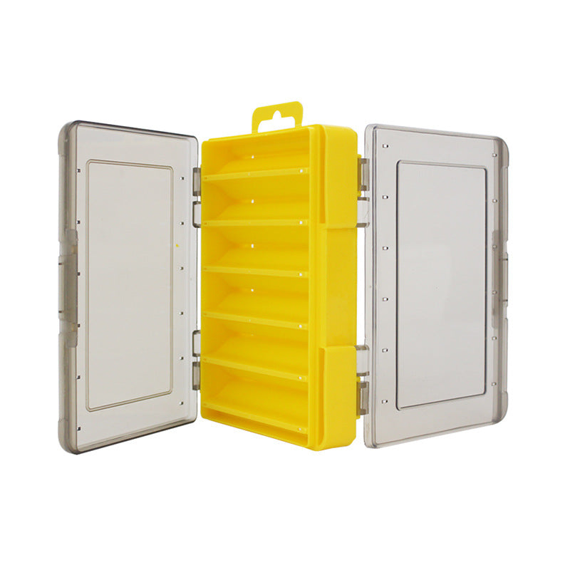 ZANLURE Two-side PP Fishing Bait Box Fishing Lures Box Fishing Tackle Storage Boxes-Yellow/Black