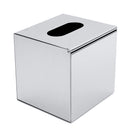 Chrome Coloured Cube Square Tissue Box Holder Cover Box Napkin Bathroom Organizer