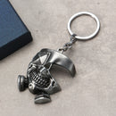 Cool Tokyo Ghoul Metal Mask Keychain Japanese Anime Pendant Key Ring Halloween