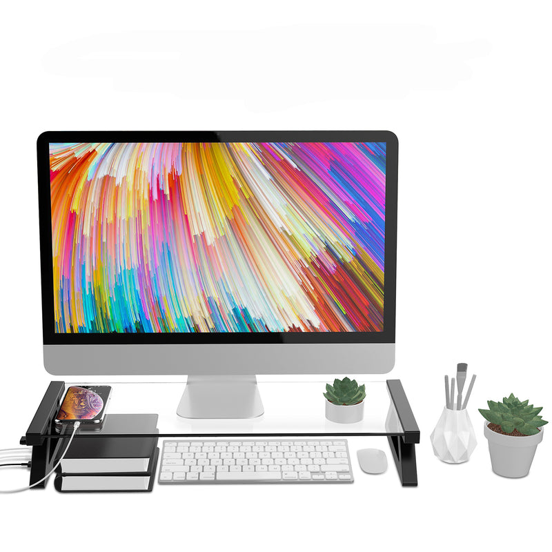 Tempered Glass USB Notebook Laptop Stand Cooling Pads