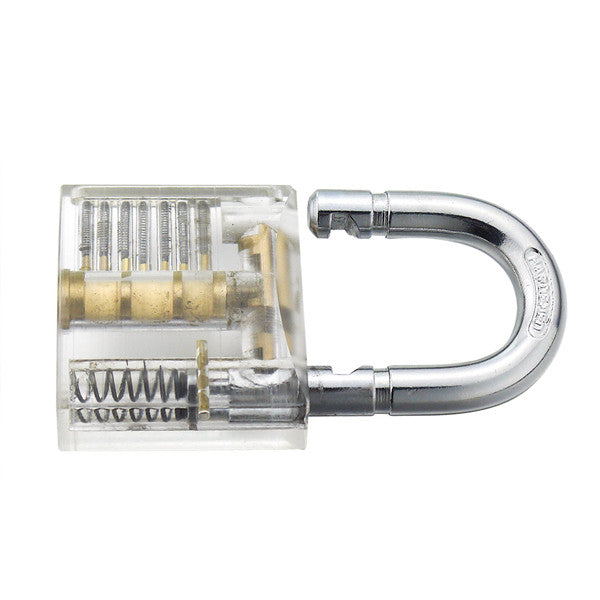 Transparent Cutaway Inside View Of Practice Padlock Lock Locksmith Trainer Skill Pick with Two Keys