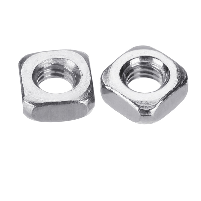 Suleve M3SN4 M3 304 Stainless Steel Square Nut Machine Screw Nuts 50Pcs