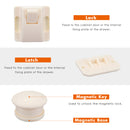 4Pcs/set Baby Safety Lock Magnetic Cabinet Locks Adhesive Lock Set with Key