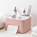 Multifunctional Tissue Box Desktop Plastic Pencil Pen Holder Remote Control Storage Box Sundries Organizer Office Home Supplies