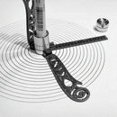 Magcon Tool Design Drawing Curved Metallic Ruler Mini Compass Protractor Combo-Circles Drawing Patterns