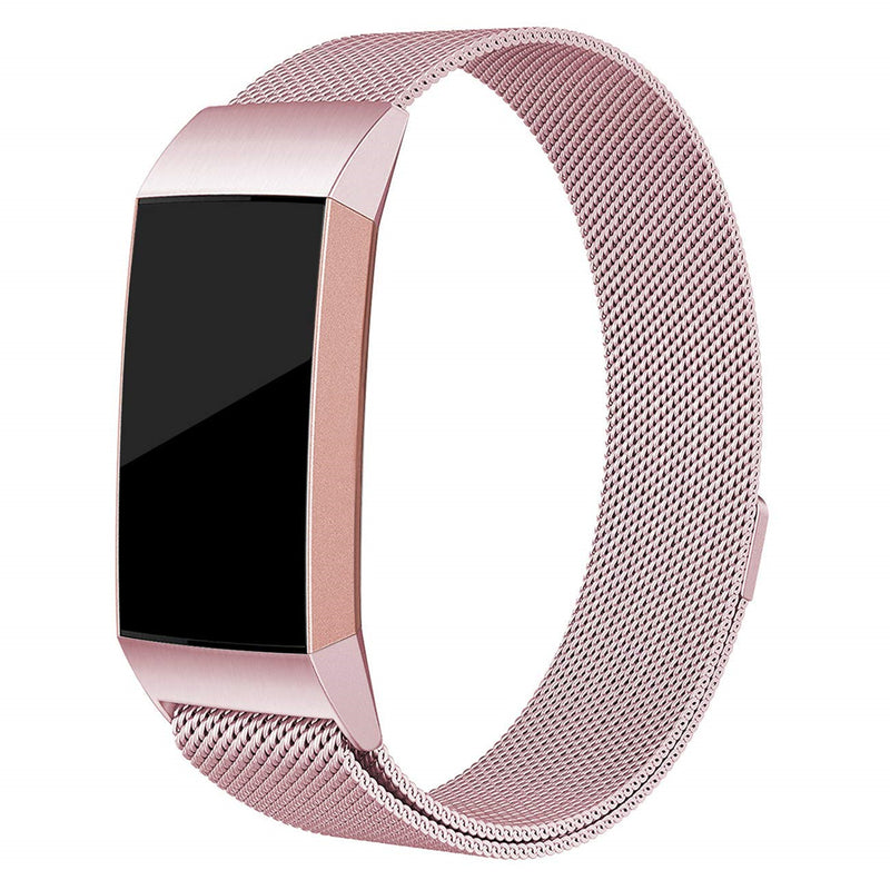 Bakeey Metal Stainless Steel Milanese Loop Watch Band Strap for Fitbit Charge 3