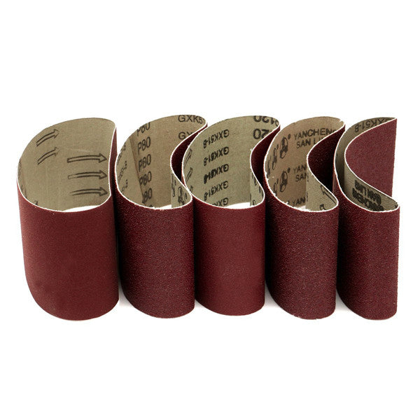 5pcs 457x75mm Sanding Belt 60/80/100/120/240 Grit Abrasive Belts Polishing Tool