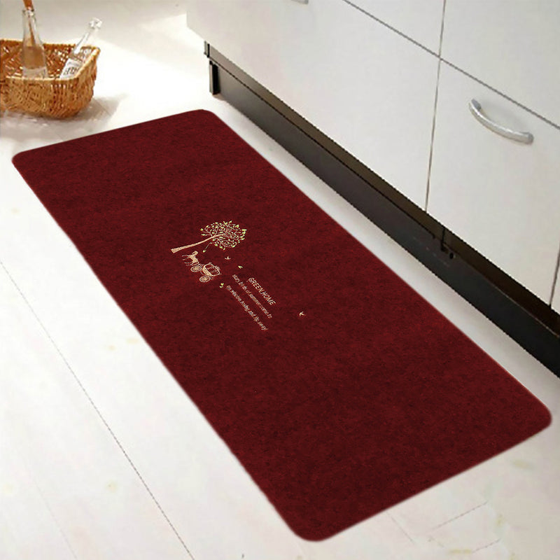 Modern Red Non-slip Door Floor Rug Mat Kitchen Bathroom Carpet Home Decorations