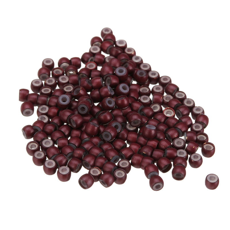200Pcs Silicone Lined Nano Rings Beads 3.0mm Silicone Micro Bead For Nano Tip Hair Extensions