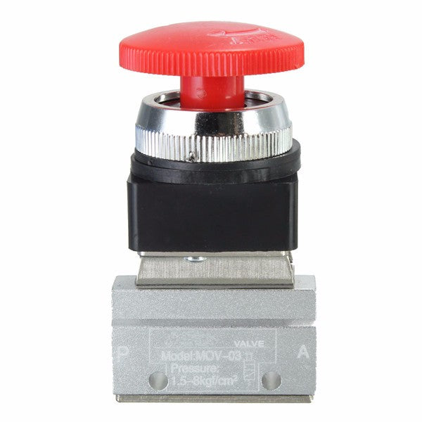 2 Way 2 Position Pneumatic Mechanical Valve 1/8 Inch Thread Push-button Switch Valve