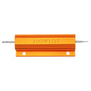 RX24 100W 1R 1RJ Metal Aluminum Case High Power Resistor Golden Metal Shell Case Heatsink Resistance Resistor