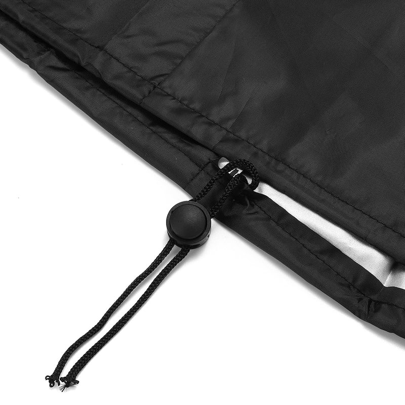 Waterproof Portable BBQ Cart Full Length Cover Black for Barbeque